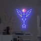 Drache mit ausgebreiteten Flügeln und Kugel LED-Neonschild Wohnzimmer Gamingzimmer