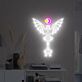 Drache mit ausgebreiteten Flügeln und Kugel LED-Neonschild Wohnzimmer Gamingzimmer
