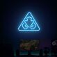 Krone mit Muskelarmen Symbol LED-Neonschild für Gamingzimmer