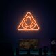 Krone mit Muskelarmen Symbol LED-Neonschild für Gamingzimmer