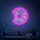 angebissener Donut mit Streuseln LED-Neonschild für Wohnzimmer Café