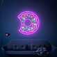 angebissener Donut mit Streuseln LED-Neonschild für Wohnzimmer Café