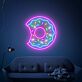 angebissener Donut mit Streuseln LED-Neonschild für Wohnzimmer Café