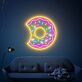 angebissener Donut mit Streuseln LED-Neonschild für Wohnzimmer Café
