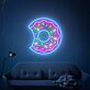 angebissener Donut mit Streuseln LED-Neonschild für Wohnzimmer Café