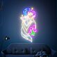 Brighten Your Bedroom, Office, and Party Ambiance with the Enchanting Fox In The Arms Of A Beautiful Woman Neon Sign Art.