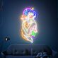 Brighten Your Bedroom, Office, and Party Ambiance with the Enchanting Fox In The Arms Of A Beautiful Woman Neon Sign Art.