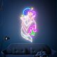 Brighten Your Bedroom, Office, and Party Ambiance with the Enchanting Fox In The Arms Of A Beautiful Woman Neon Sign Art.