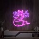 Fuchs mit Rauchschwaden LED-Neonschild Wohnzimmer Bar
