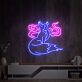 Fuchs mit Rauchschwaden LED-Neonschild Wohnzimmer Bar