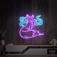 Fuchs mit Rauchschwaden LED-Neonschild Wohnzimmer Bar