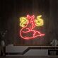 Fuchs mit Rauchschwaden LED-Neonschild Wohnzimmer Bar