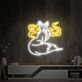 Fuchs mit Rauchschwaden LED-Neonschild Wohnzimmer Bar