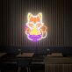 Katze mit Nudelschüssel LED-Neonschild für Restaurant oder Café