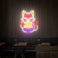 Katze mit Nudelschüssel LED-Neonschild für Restaurant oder Café