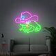 Frosch mit Cowboyhut LED-Neonschild für Wohnzimmer oder Bar