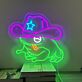 Frosch mit Cowboyhut LED-Neonschild für Wohnzimmer oder Bar