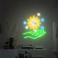 Hand mit Sonne Mond und Sternen LED-Neonschild Wohnzimmer Schlafzimmer