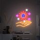 Hand mit Sonne Mond und Sternen LED-Neonschild Wohnzimmer Schlafzimmer