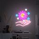 Hand mit Sonne Mond und Sternen LED-Neonschild Wohnzimmer Schlafzimmer