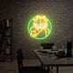 Katze mit Zeigegeste LED-Neonschild Wohnzimmer Kinderzimmer