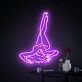 liegende Frau mit hochgestreckten Beinen LED-Neonschild für Bar Club