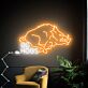 Auffälliges LED Neonschild mit wildem Eber Motiv und Schriftzug als kraftvolle Wanddekoration für Männerzimmer Hobbyraum Wohnzimmer oder sportlich inspirierte Räume