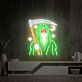 Sensemann mit Sichel und Mondsymbol LED-Neonschild für Bar Gaming