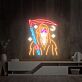 Sensemann mit Sichel und Mondsymbol LED-Neonschild für Bar Gaming