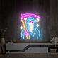 Sensemann mit Sichel und Mondsymbol LED-Neonschild für Bar Gaming