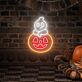 Geist auf Kürbislaterne LED-Neonschild für Halloween Wohnzimmer