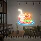 Burger Pommes und Getränk LED-Neonschild für Restaurant Imbiss
