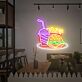 Burger Pommes und Getränk LED-Neonschild für Restaurant Imbiss