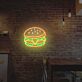 Hamburger LED-Neonschild für Restaurant Imbiss