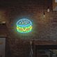 Hamburger LED-Neonschild für Restaurant Imbiss