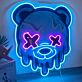 Brighten Your Space with Head Bear Art Neon Sign: Perfect for Bedroom Ambiance, Office Creativity, or Bar Atmosphere.