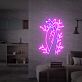 Hand mit Blättern LED-Neonschild Wohnzimmer Studio