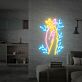 Hand mit Blättern LED-Neonschild Wohnzimmer Studio