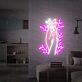 Hand mit Blättern LED-Neonschild Wohnzimmer Studio