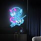 kleiner Teufel mit Dreizack LED-Neonschild für Bar und Wohnzimmer