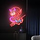 kleiner Teufel mit Dreizack LED-Neonschild für Bar und Wohnzimmer