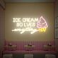ICE CREAM SOLVES everything LED-Neonschild für Eisdiele oder Café