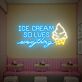 ICE CREAM SOLVES everything LED-Neonschild für Eisdiele oder Café