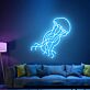 Qualle LED-Neonschild für Wohnzimmer und Bar