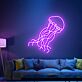 Qualle LED-Neonschild für Wohnzimmer und Bar