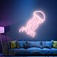 Qualle LED-Neonschild für Wohnzimmer und Bar