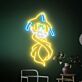 Anime Figur mit langen Bändern LED-Neonschild Gaming Zimmer