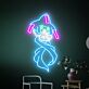 Anime Figur mit langen Bändern LED-Neonschild Gaming Zimmer