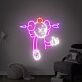 Comicfigur mit Apfel und Pfeil LED-Neonschild Wohnzimmer Gamingzimmer