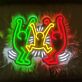 Tanzende Figuren im Keith-Haring-Stil LED-Neonschild